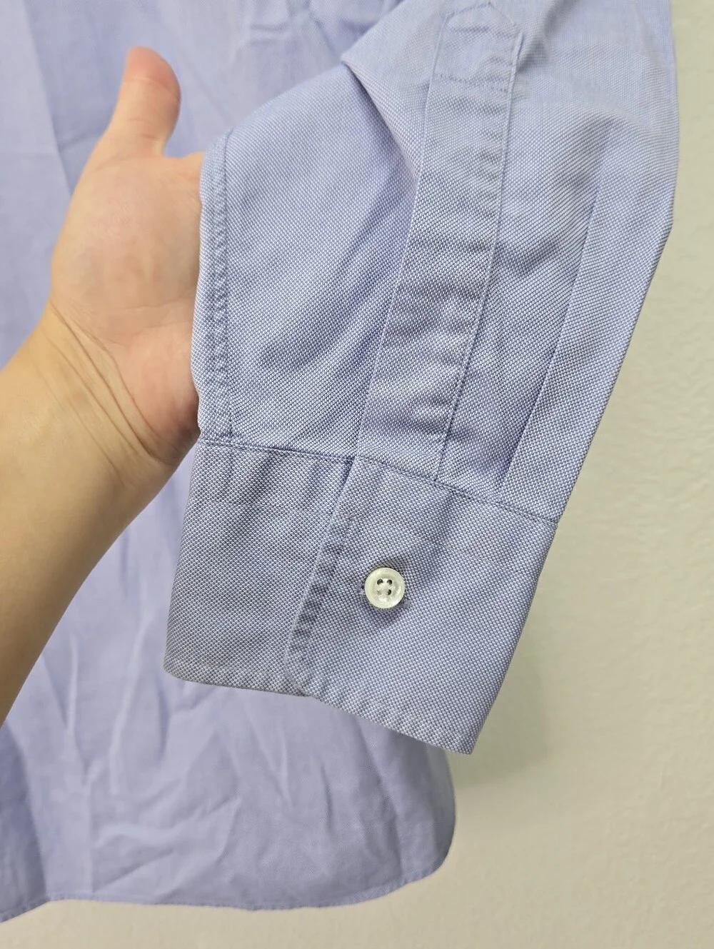 J.Crew Button Down Mens L Blue Thomas Mason Slim Fit 44174 Long Sleeve Oxford